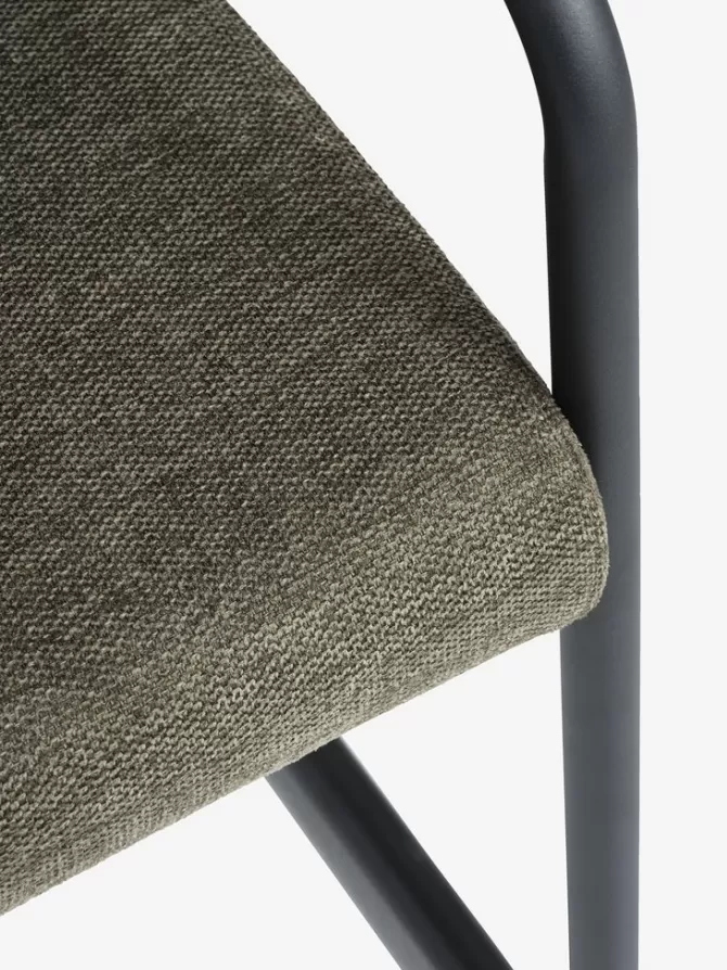 Fashion AABENRAA L120 bord eg + 4 ESPE stole olivengrøn/sort Spisebordssæt