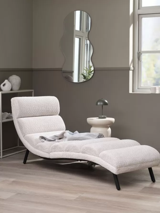 Online Chaiselong stol beige teddy/sort Daybeds | Sovesofaer