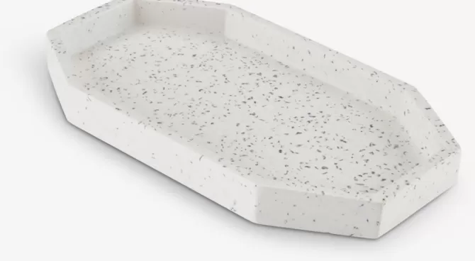 Sale Dekorationsbakke B14xL25cm hvid Dekorativt Tilbehør