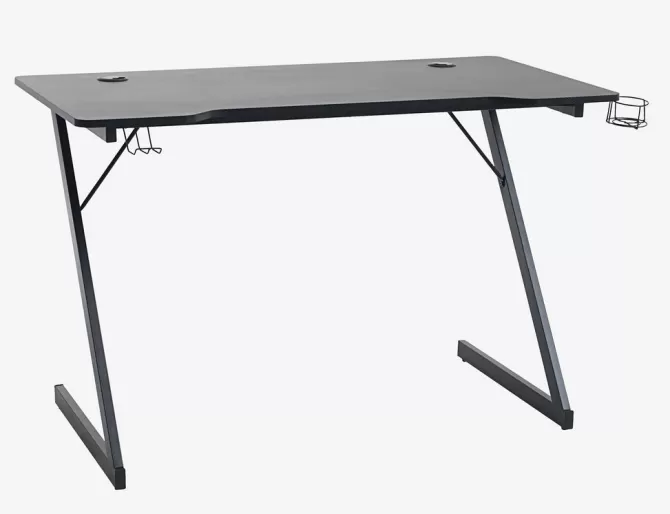 Outlet Gamer-bord 60x120 m/kop- og hovedtelefonholder sort Skriveborde