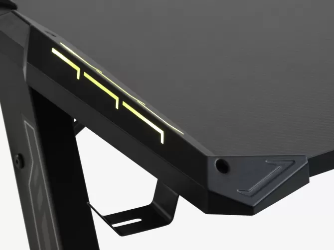 Hot Gamer-bord m/LED-lys og kopholder sort Skriveborde