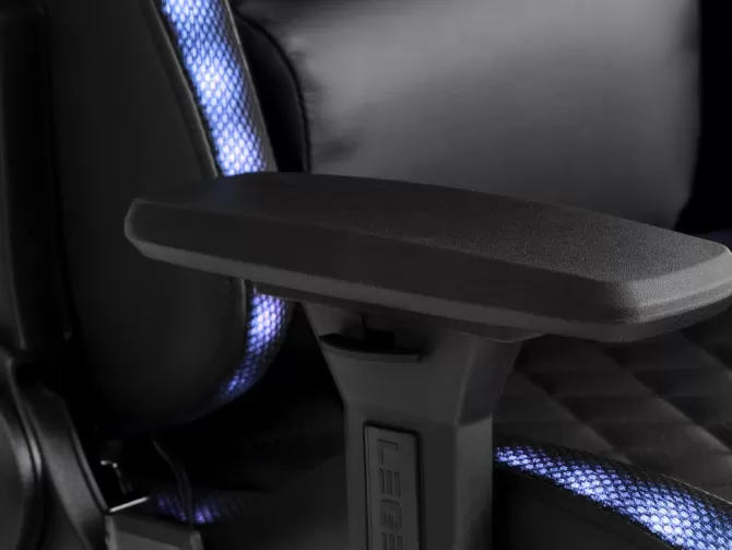 Hot Gamer-stol med LED sort kunstlæder/sort Gamer Stole