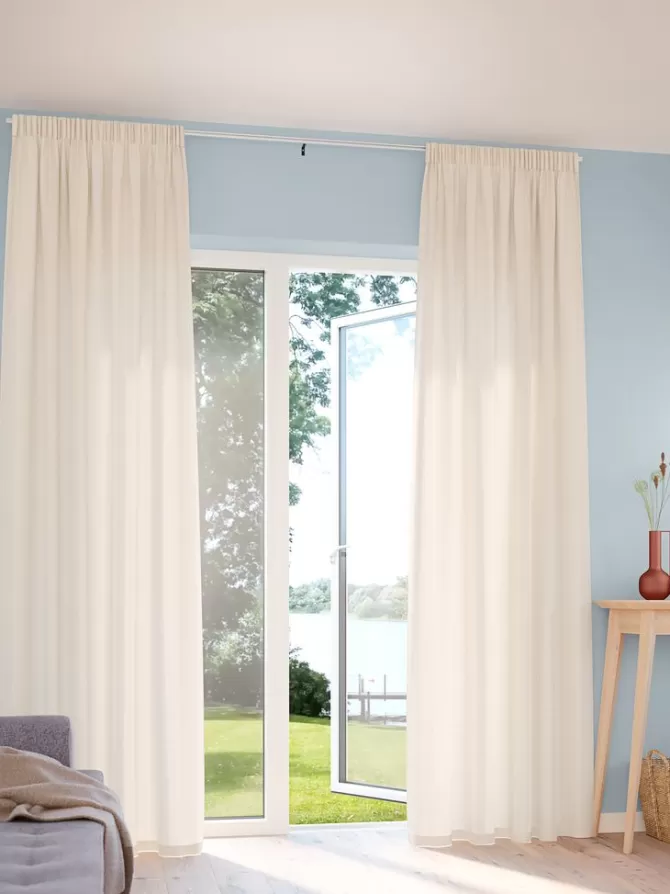 Sale Gardin 1x140x300 råhvid Kraftige Gardiner