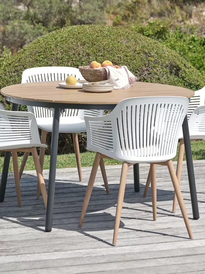 Best Havebord Ø118xL118/168 natur Firkantede Haveborde | Runde Haveborde