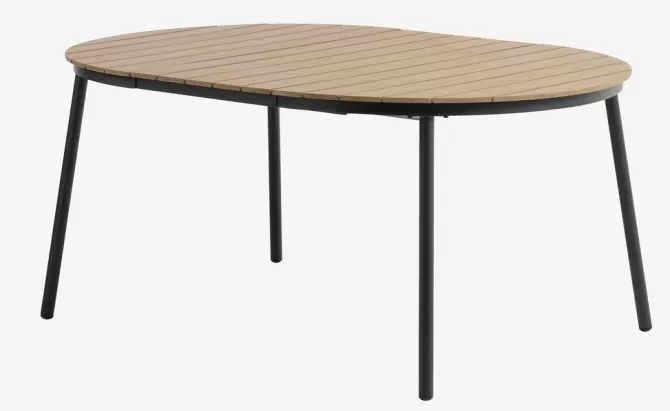 Best Havebord Ø118xL118/168 natur Firkantede Haveborde | Runde Haveborde