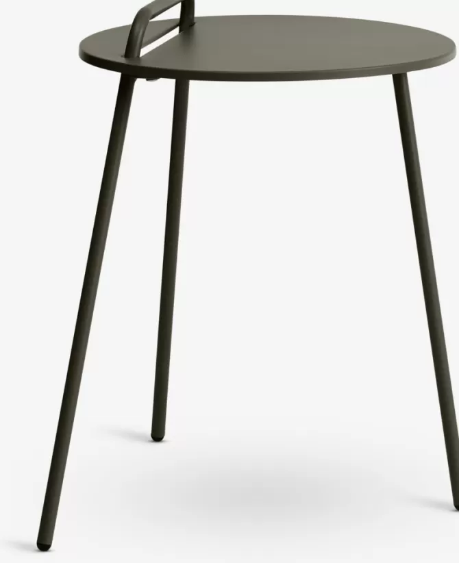 Cheap Hjørnebord Ø40 m/håndtag olivengrøn Hjørneborde | Sofaborde