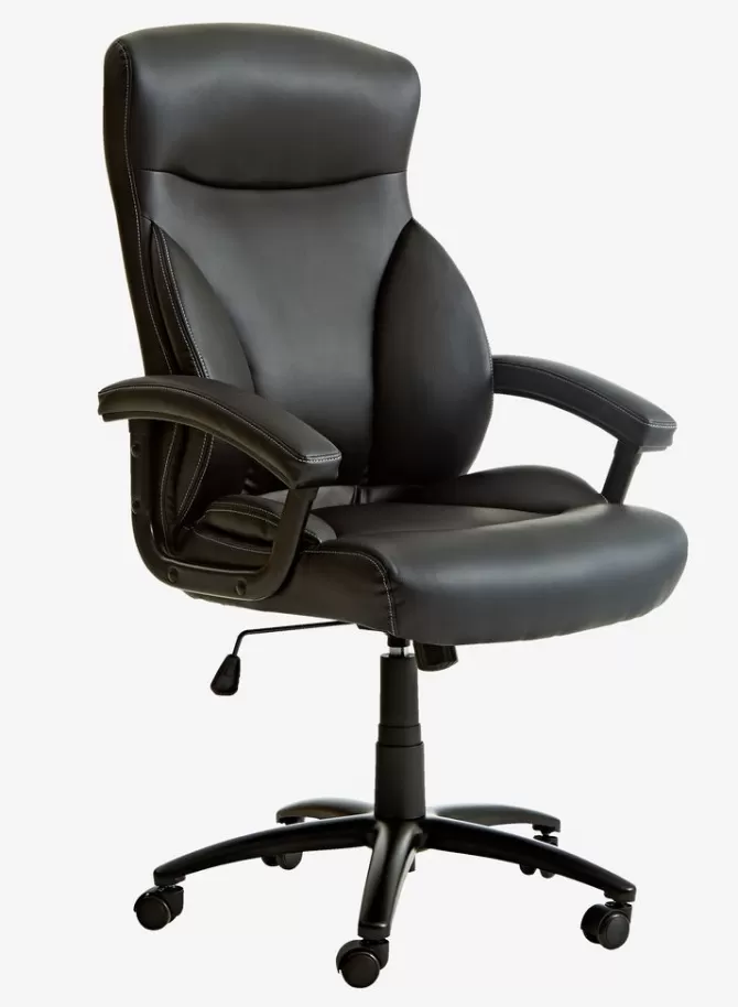 Online Kontorstol memory foam sort kunstlæder Kontorstole