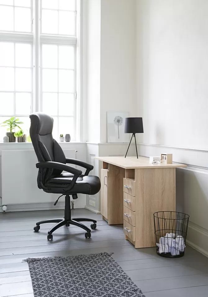 Online Kontorstol memory foam sort kunstlæder Kontorstole