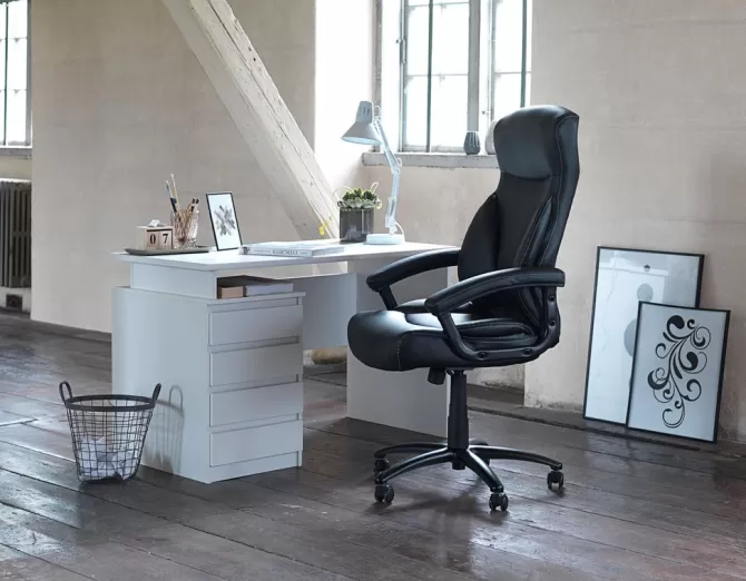 Online Kontorstol memory foam sort kunstlæder Kontorstole