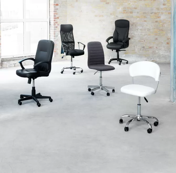 Online Kontorstol memory foam sort kunstlæder Kontorstole