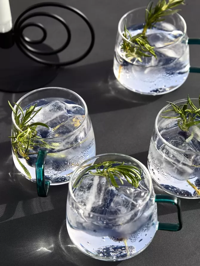Outlet Krus glas 40cl Ø13xH18cm assorteret Service