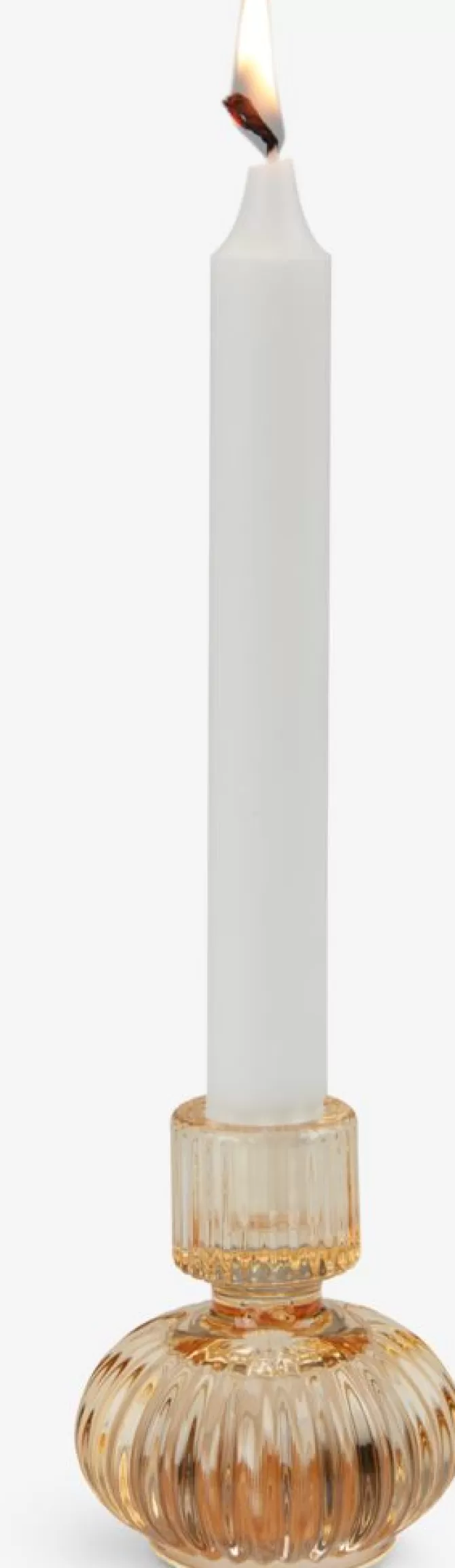 Outlet Lysestage Ø8xH9cm gul Lysestager