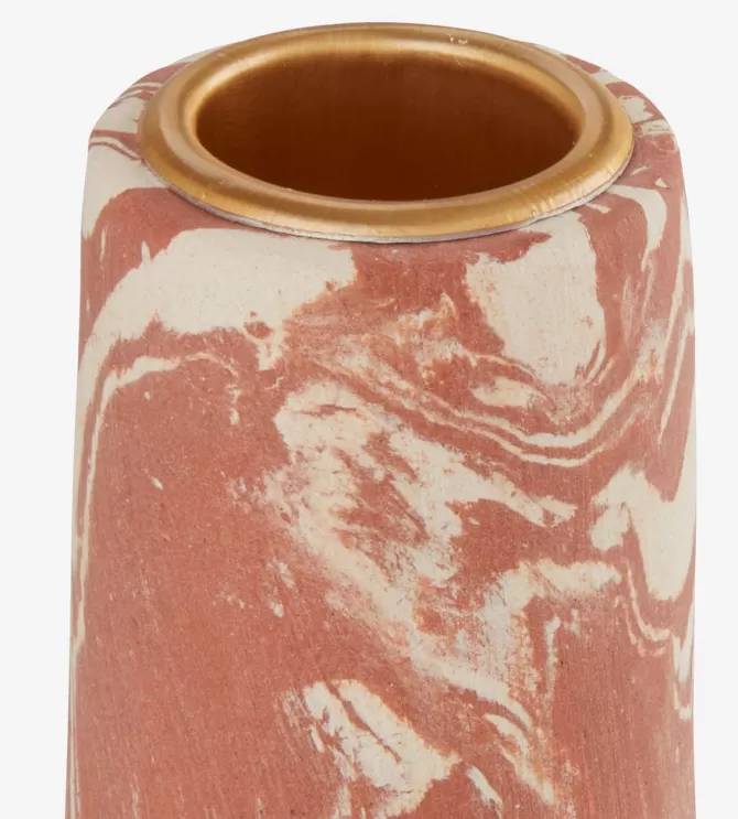 Sale Lysestage Ø7xH10cm terrakotta Lysestager