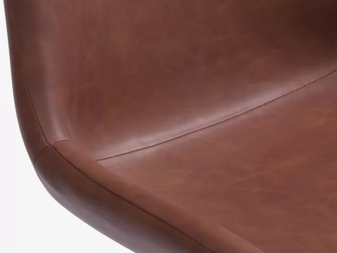 Online NORTOFT Ø120 bord eg + 4 HYGUM stole cognac/sort Spisebordssæt