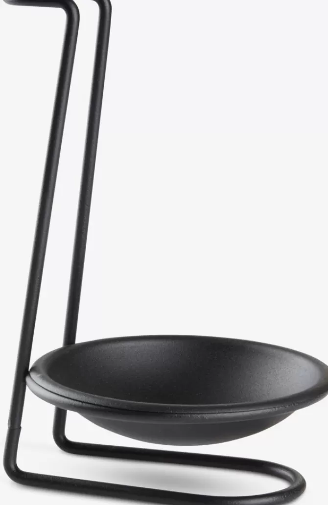 Store Opvaskebørsteholder Ø11xH18 cm sort rustfrit stål Rengøring