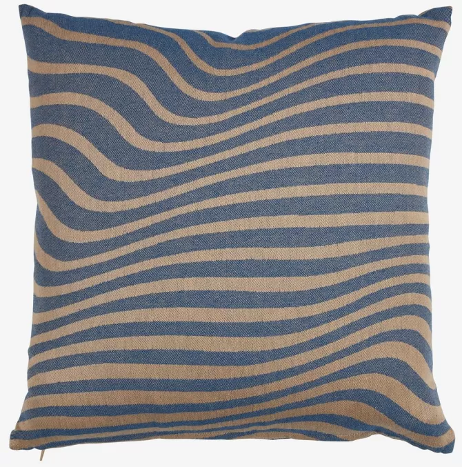 Shop Pyntepude 45x45 blå/beige Pyntepuder