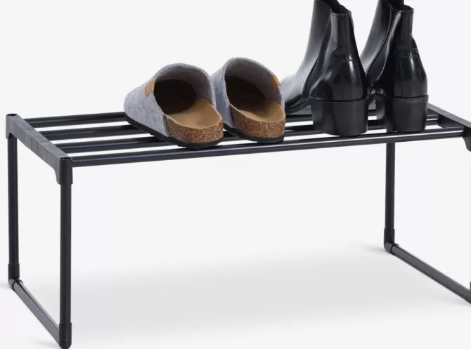 Flash Sale Skoreol 1 hylde kan stables sort Skoopbevaring