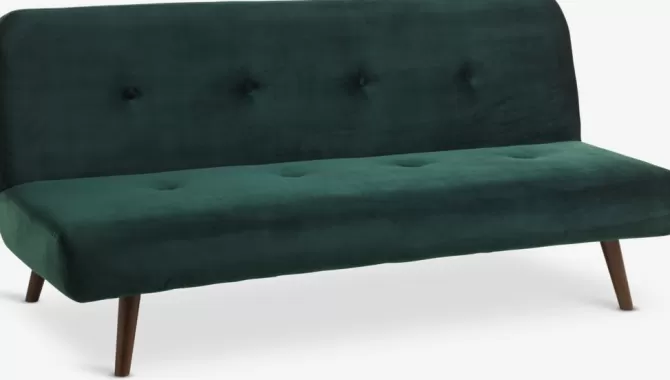 Cheap Sovesofa velour/valnød Sovesofaer | Sovesofaer