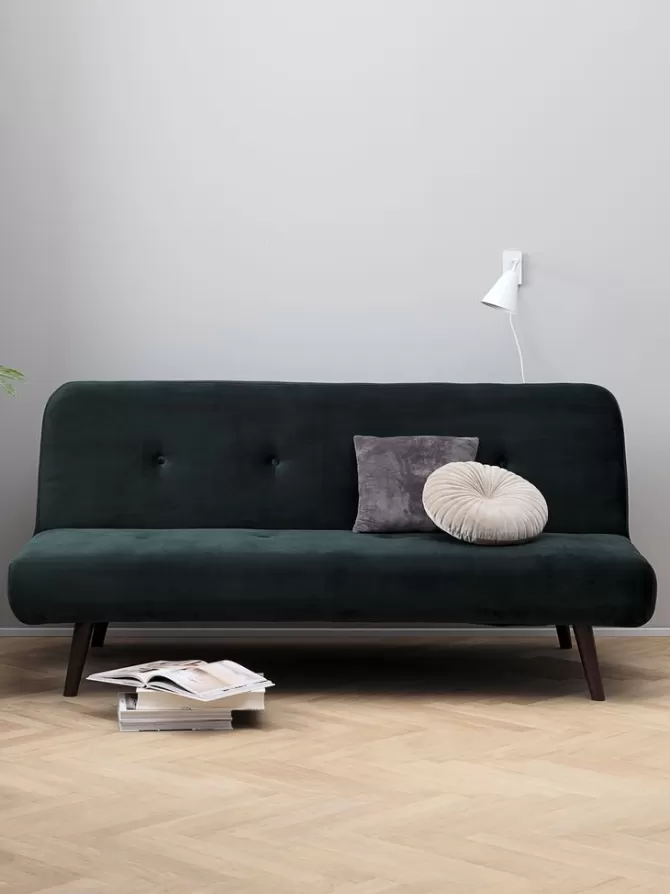 Cheap Sovesofa velour/valnød Sovesofaer | Sovesofaer