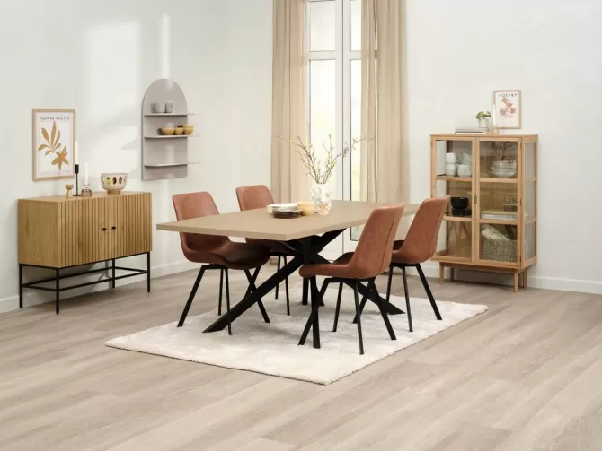Sale Spisebord 95x200 vild eg farve/sort Spiseborde