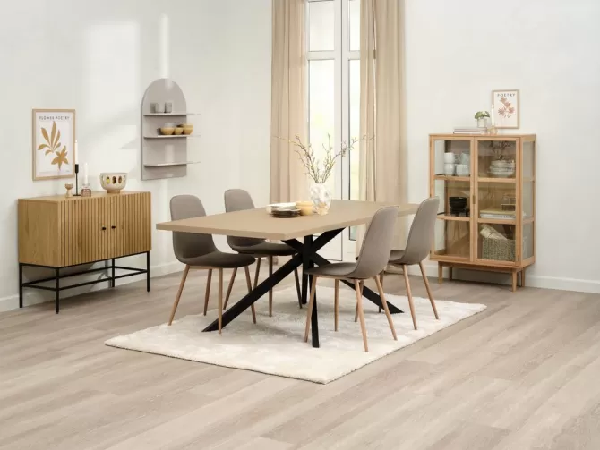 Sale Spisebord 95x200 vild eg farve/sort Spiseborde