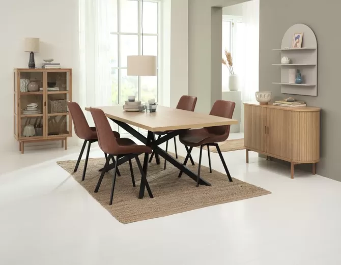Sale Spisebord 95x200 vild eg farve/sort Spiseborde