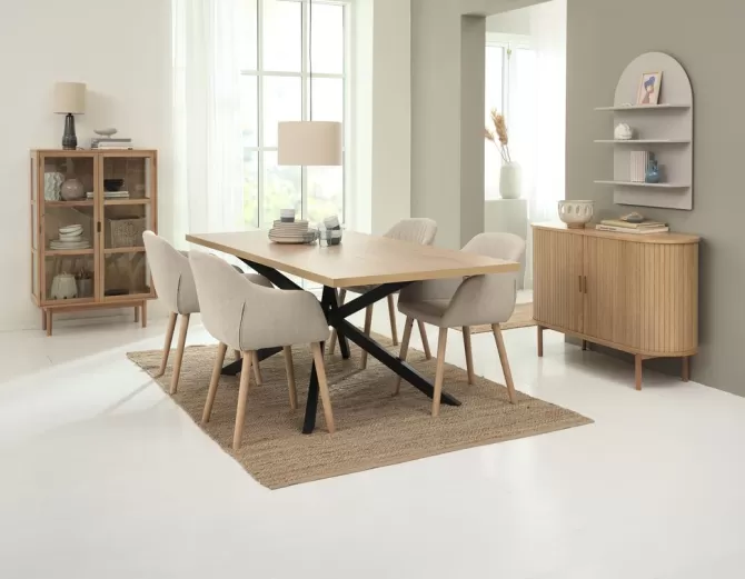 Sale Spisebord 95x200 vild eg farve/sort Spiseborde