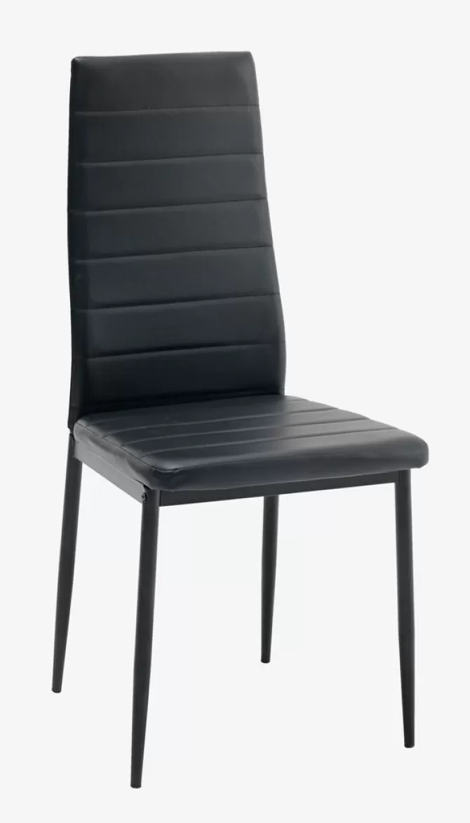 Store Spisebordsstol sort kunstlæder/sort Spisebordsstole