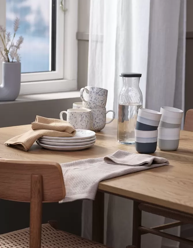 Online Tallerken Ø21cm m/blåt mønster Service