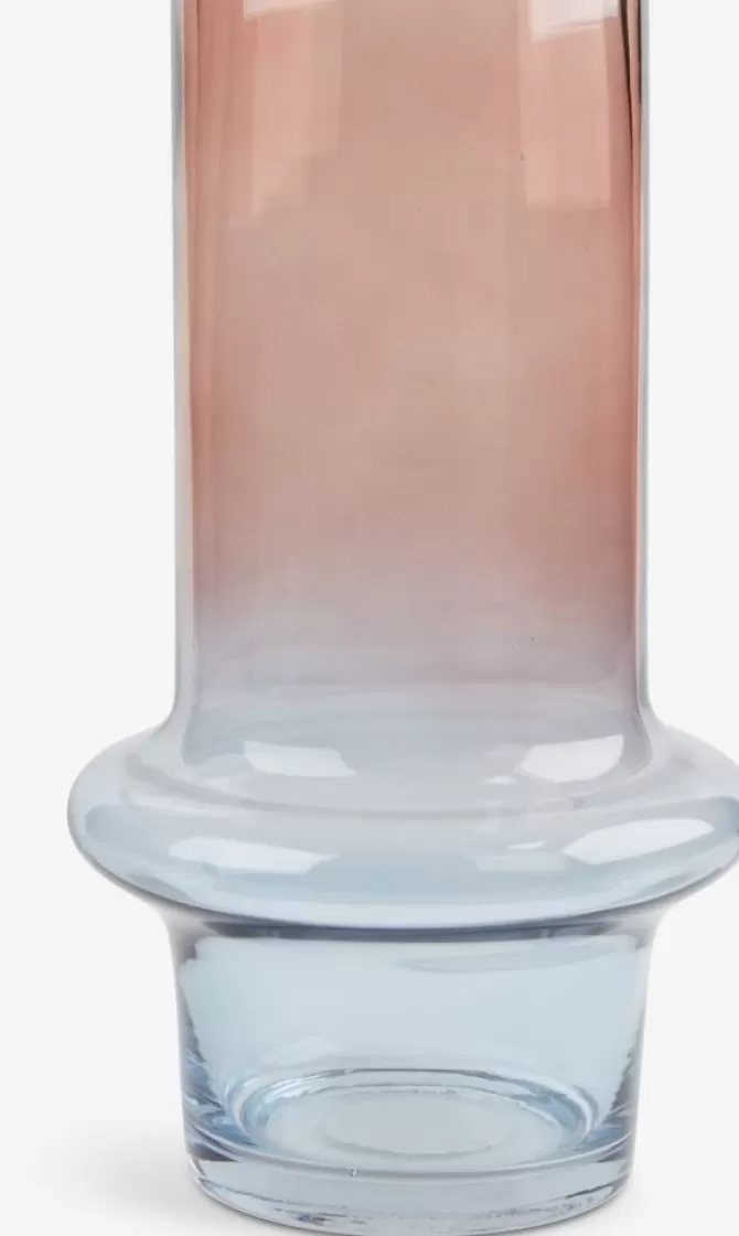 Discount Vase Ø15xH26cm blå/rosa Vaser