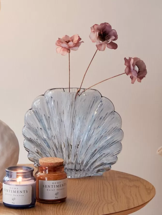 New Vase B20xL10xH17cm blå Vaser