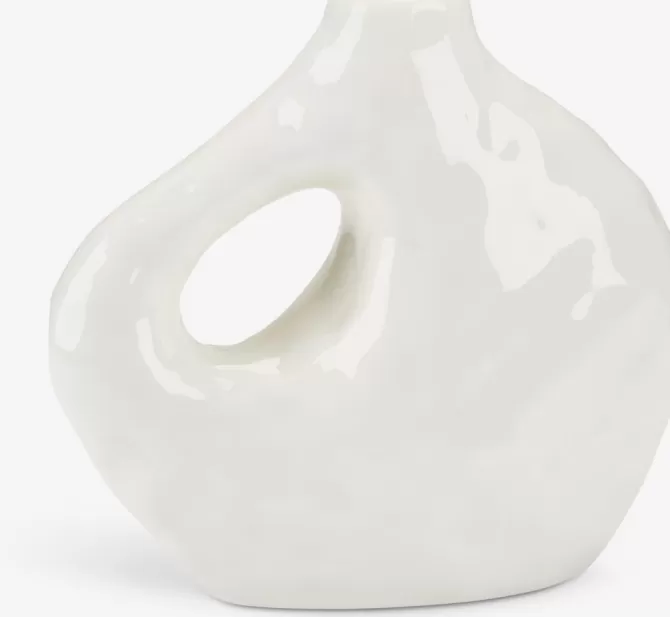 New Vase B16xL7xH14cm hvid Vaser